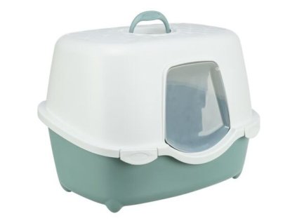 Katzentoilette DAVIO TOP, 56 x 39 x 39 cm, grün/weiß