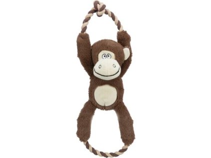 Plush monkey with inner rope 40 cm, with sound, polyester/cotton
