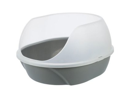 Toaleta pro kočky SIMAO, vysoký okraj, 48 x 30 x 58 cm, šedá