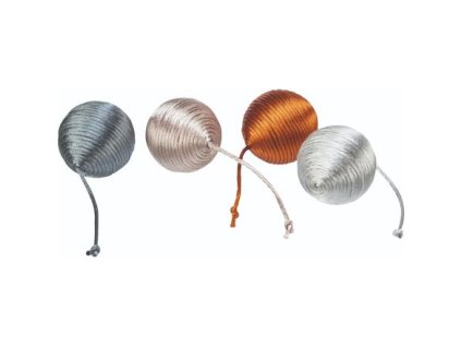 Chrastící metalický míček 4,6 cm, polyester