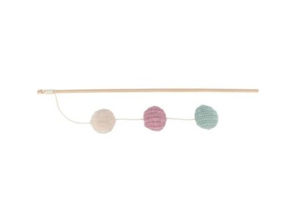 Que đồ chơi 3 quả bóng, bạc hà mèo, gỗ/vải, 40 cm