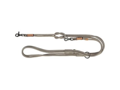 BE NORDIC prodlužovací kožené kulaté vodítko, XS-L: 2.00 m/ o 8mm, šedá