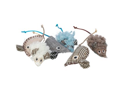 Mysz materiałowa/pluszowa z kocimiętką, 8 cm, różne typy