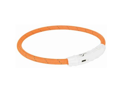 Svítící kroužek USB na krk, oranžový (RP 2,10 Kč) (Provedení L-XL: 65 cm/ ø 7 mm)