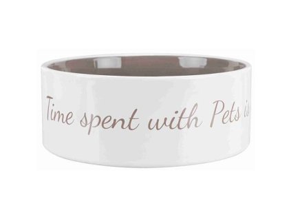 Pet´s home keramická miska, krémovo/ hnědošedá (Provedení 1,4 l/ø 20 cm)