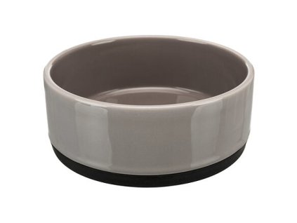 Keramická miska s gumovovým okrajem, šedá (Provedení 0,75 l/ ø 16 cm)