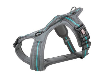 FUSION cestovní postroj - grafit/oceán (Provedení M:51-66cm/20mm)