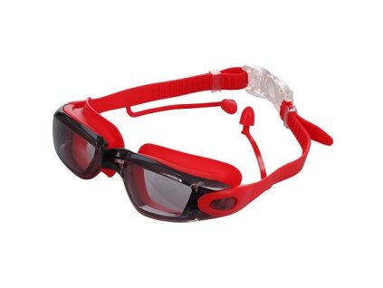 Silba swimming goggles with earplugs red package 1 pc