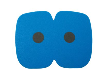 YATE Canoe seat 345x265x12 mm, black, blue