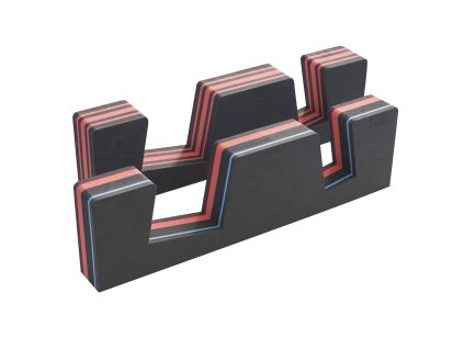 YATE Stojan na terčovnice 7+14cm, pena 60x18cm (set 2 ks)
