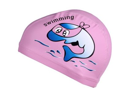 Mũ bơi trẻ em Dolphin màu hồng gói 1 chiếc