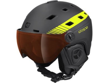 Mũ bảo hiểm trượt tuyết Davos PRO màu đen-vàng fluo chu vi 58-61
