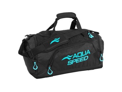 Duffle Bag M torba sportowa czarno-turkusowa opakowanie 1 szt