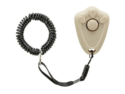 Clicker with a button training aid with a strap TRIXIE