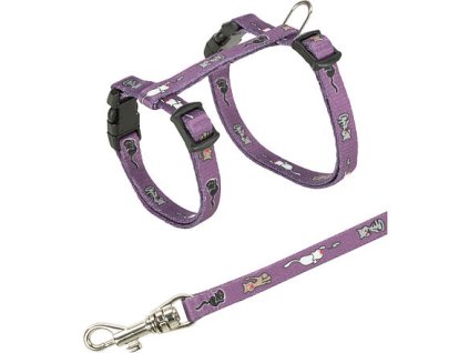 Dây nịt nylon cho mèo con - họa tiết 21-34cm/8mm TRIXIE