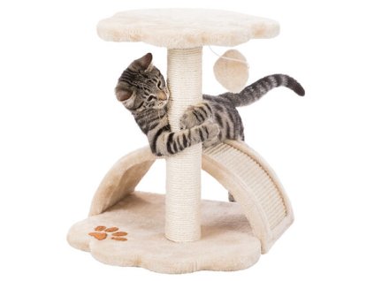 Scratcher VITORIA 43cm climbing ring + cylinder with rest, - beige