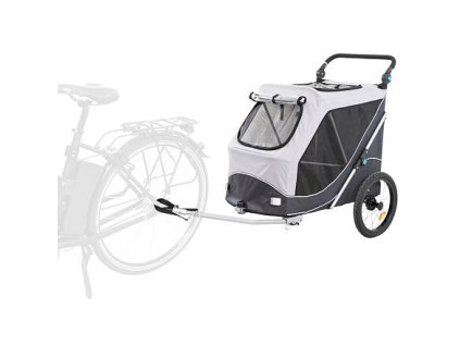 Xe đẩy hàng có bánh xe chức năng gấp gọn L 74 x 95 x 103/143 cm, tải trọng tối đa 30 kg, màu xám.