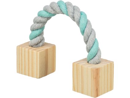 Baumwollbrücke mit Holzwürfeln für Nagetiere 20 cm