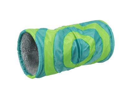 Đường hầm nylon cho thú nhỏ 15 x 35 cm xám/xanh