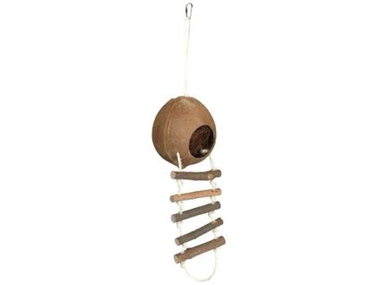 Coconut house for hamsters with a ladder 13 x 56 cm