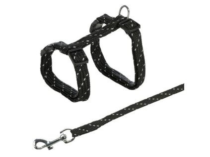 Reflective nylon harness for kittens, nylon 18-35cm/10mm1.3m