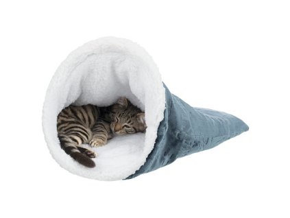 Plyšový pytel PAUL, chumlací,  o 40 × 60 cm, modrá/bílá