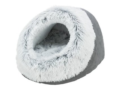 HARVEY Cave 35 × 26 × 41 cm, plush with long hair, gray