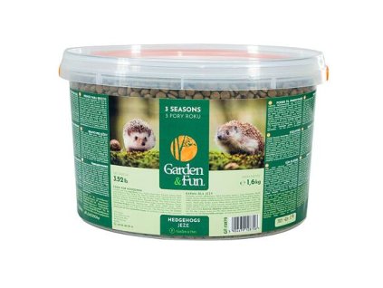 GARDEN FUN krmivo pro volně žijící ježky kyblík 1,6 kg
