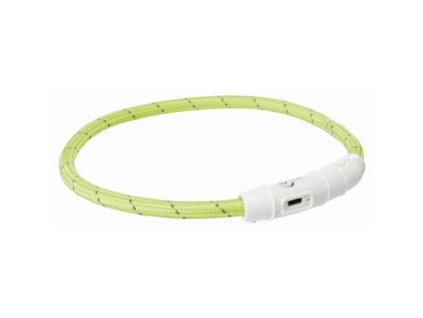 Svítící kroužek USB na krk, zelená (Provedení L-XL: 65 cm/ ø 7 mm)
