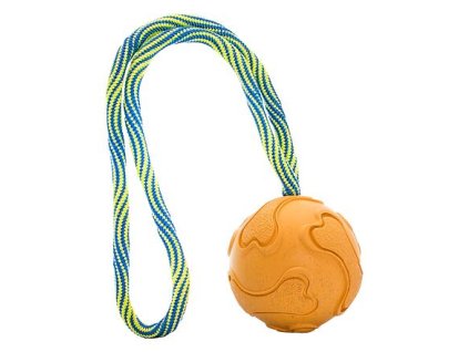 Throwing training ball with fibers from rice husks, on a rope 6/30 cm HipHop