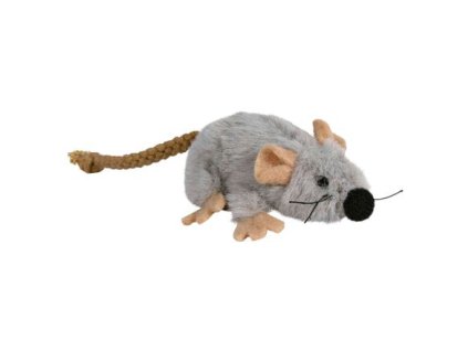 Plush mouse gray with catnip 7 cm
