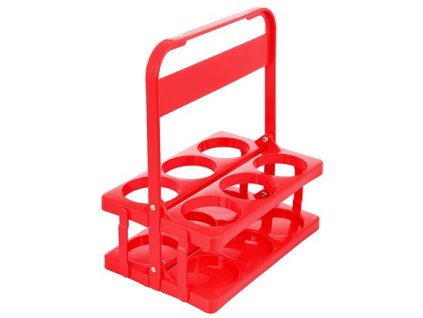 Hộp đựng 6 hộp đựng chai nhựa màu đỏ gói 1 chiếc