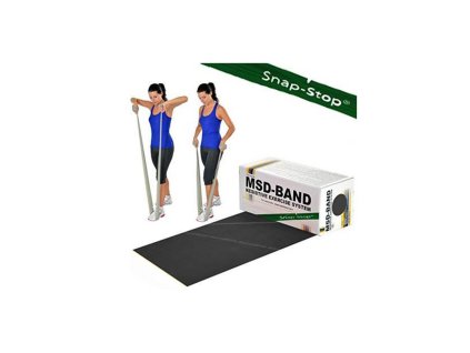 MSD BAND MSD-BAND Pas do ćwiczeń, 5,5 m, szczególnie sztywny, czarny (pudełko)