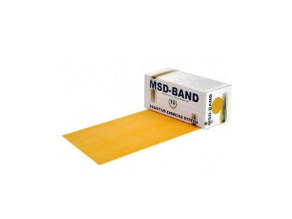 MSD BAND MSD-BAND Übungsband Latexfrei, 5,5 m weich, gelb (Box)