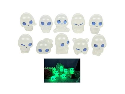 Alien-Leuchtornamente, 10 Stück, grün, Packung 1 Set