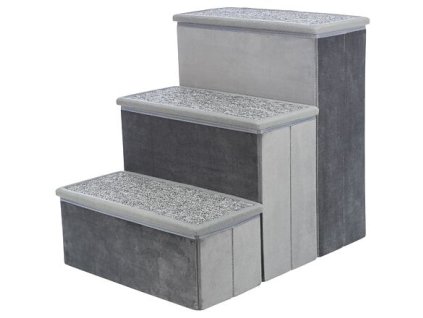 Bậc thang có ngăn chứa đồ, 34 x 45 x 50 cm, nặng tới 50 kg, màu xám