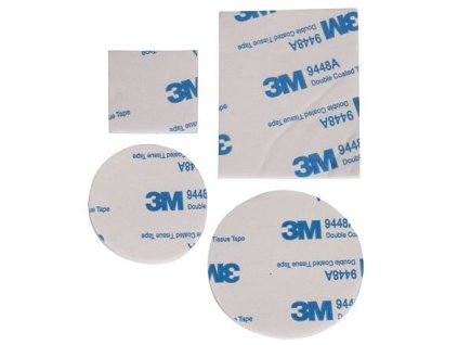 3M Fix Plates Satz doppelseitiger Aufkleber 4 Stück weiß Paket 1 Satz