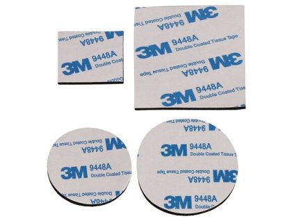 3M Fix Plates Satz doppelseitiger Aufkleber 4 Stück schwarz Paket 1 Satz