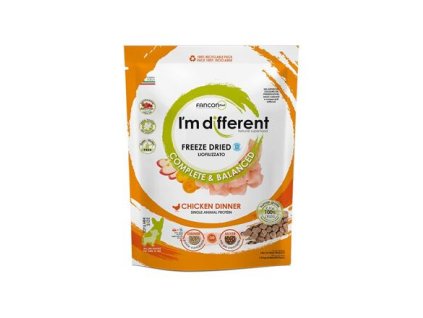 I´M DIFFERENT Chicken DINNER, mrazem sušené raw krmivo s kuřetem, 156 g