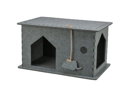 Felt house / cave LENE 54 x 30 x 35 cm, gray