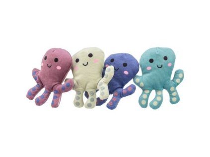 Octopus with catnip 10 cm, plush, mix of colors