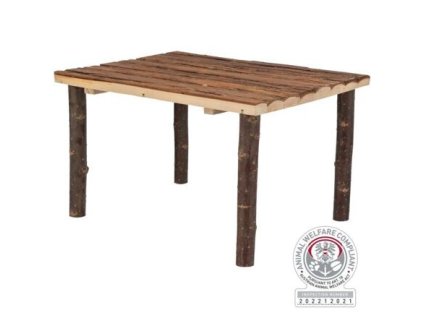 Chuồng cho chuột lang/thỏ, 45 x 27 x 35 cm, gỗ tự nhiên có vỏ cây