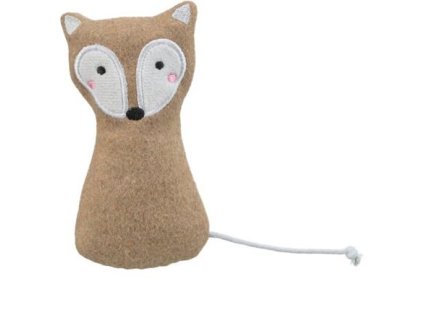 Felt fox 13 cm, catnip, beige