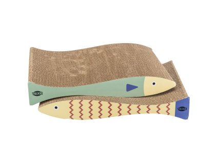 Rubbelkarte „Fisch“, Katzenminze, 2 Stück, 40 x 30 x 11 cm, Mint/Creme