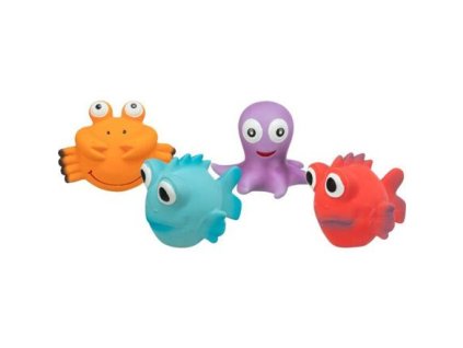 Sea Animals - sea animals, 9-12 cm, latex toy with sound, different types