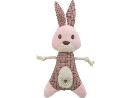 Rabbit - rabbit, 24 cm, toy without sound, fabric/plush, pink