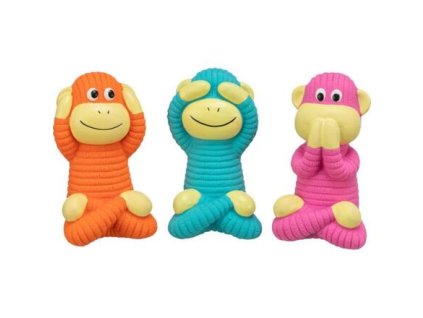 Wise monkey, toy with sound, 12 cm, stuffed latex, 3 variants