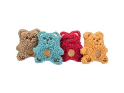 Mini teddy bear with catnip, 8 cm, plush, various colors