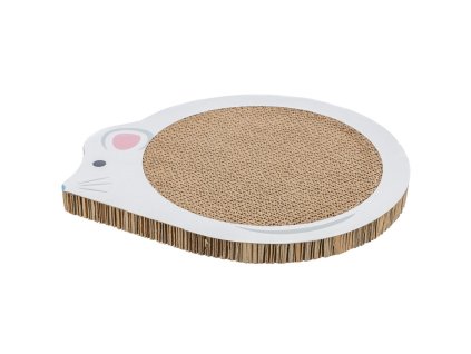 Bảng cào móng JUNIOR "chuột", bạc hà mèo, 35 x 2,5 x 29,5 cm, màu trắng