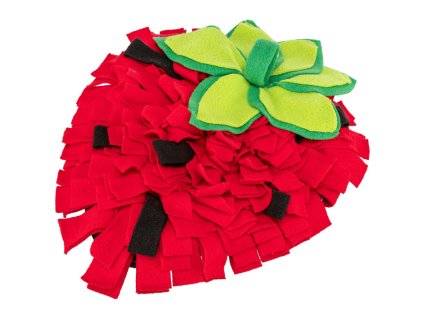 Smelling carpet "strawberry", active toy for rodents, 33 x 40 cm, red